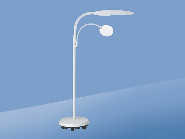 Schwanenhals-Standleuchte weiss